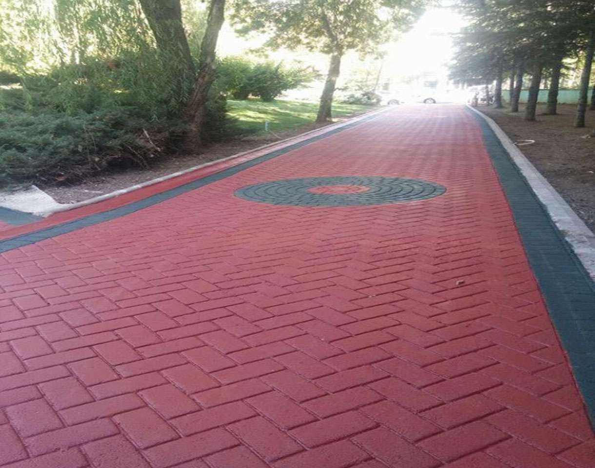 Desenli asfalt Renkli asfalt desenli asfalt zemin yapımı