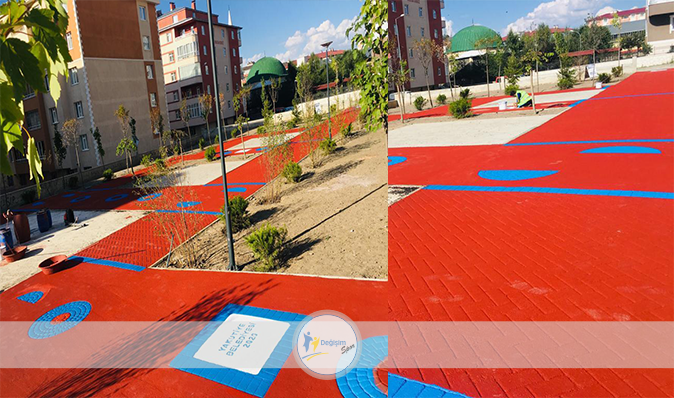 Yakutiye Belediyesi - Desenli (Renkli) Asfalt Projesi